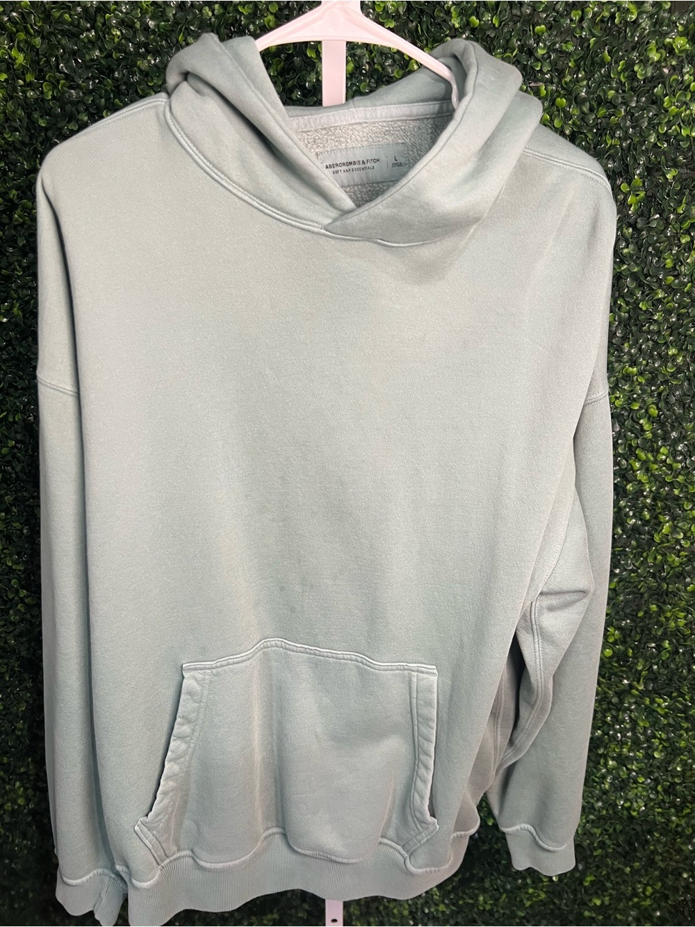 Abercrombie & Fitch Light Sage Green Hooded Pullover